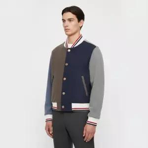 삼선라이닝 펀 믹스 울 봄버 남성 자켓 MJO099F F0069 215