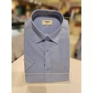 슬림핏 폴리스판 평직 반팔셔츠 RZUSL1112-BU WUM838 GPF074