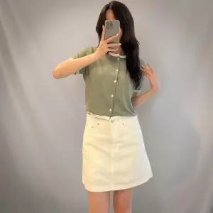 [신상오픈런]여성용 일상 검정 흰색 A라인 비스판 면 미니 스커트 (38541416)