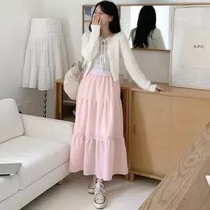 [신상오픈런]시어서커 체크롱스커트 에이라인 살랑 캉캉치마 (31929294)