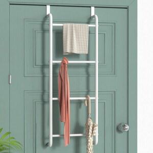 걸이 두꺼운 4층 화이트네겹살 클립 행거 샤워실 도어걸이 욕실문수건걸이 무타공 다용도 B 수건걸이