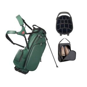 커버가 가벼운 있는 듀얼 손잡이 및 전신 7개의 칸막이, 스탠드 포켓 14방향 레인 가방, 지퍼 포함 골프 스트랩