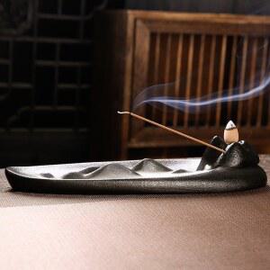 인센스 홀더 백플로우 역류 오리엔탈 종교 향꽂이 스틱 세라믹 역류향 명상 향로 향받침대