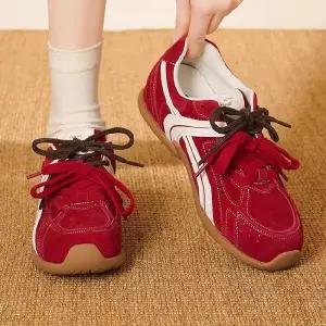 빈티지 여사친 빨강 작은 발 플랫 클래식 단화 슈즈 키높이 트렌드 admr5