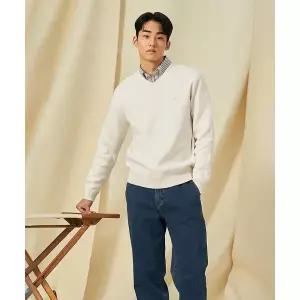 빈폴 멘 BC5151C020 코튼 베럴비 V넥 니트 - 보리