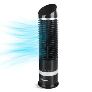 진동 타워 팬, 3단 속도, 조용한 냉각, 60 진동, 침실 홈 오피스 데스크톱용 16인치 개인 소형 블레이드리스 준비