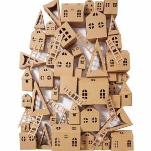 종이 하우스 타운만들기 중세 DIY 드림타운 빌딩 만들기 컬러링 교구 입체종이집