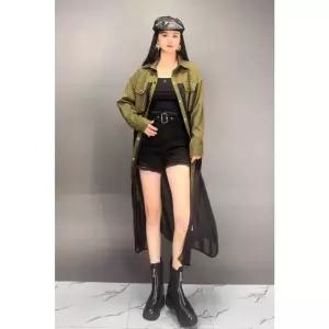 쉬폰 롱 가디건 로브가디건 데님 여자 막이 카디건