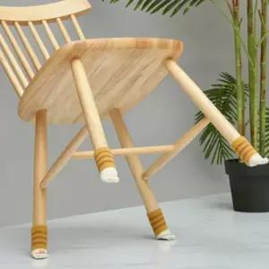 고양이 패턴 니트 의자발커버 의자양말 소음방지 4P