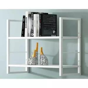 철제 책상위 선반 단 책장 카페 책상 미니 수납장