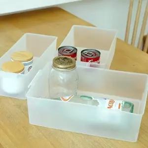 [보노하우스]반투명 다용도 트레이 L 1+1 손잡이 정리함