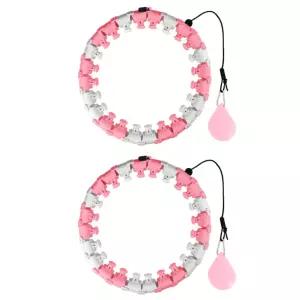 비핏 훌라후프 스마트 다이어트 뱃살 복부 핑크 X2개 BNS