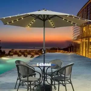 led 대형 파라솔 데크 옥상 사각 루프탑 3m 태양광