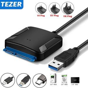 USB 3.0 to SATA 어댑터 컨버터 케이블 외장 HDD SSD 변환 USB3.0 C타입 III 하드 드라이브 2.5 인치 3.5