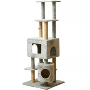 한층뚝딱 고양이 6단 캣타워 플러시 하우스 그레이 BNA