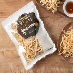 유쎌스토어 황토가마에 구운 황태실채(국내가공) 1KG 마른명태 건어물주전부리