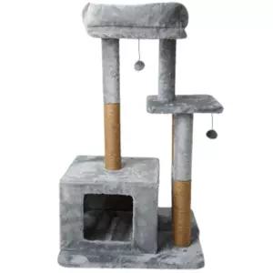 펫토리아 고양이 숨숨집 캣타워 중형 그레이 101cm BNA