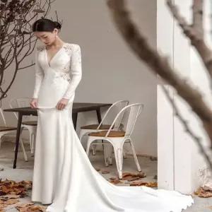 드레스 촬영 시스루 드레스 셀프 브이넥 새틴 민소매 V넥