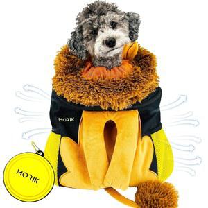 MORIK 라이온스 덴: 20파운드 미만의 작은 개와 고양이를 위한 반려동물 배낭 캐리어, 통풍이 잘 되고 세탁 가능한 매트와 안전 스트랩이 있어 여행, 하이킹, 일상적인 모험에 이상적입니다 (중형)