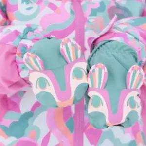 퀵실버 여아 어린이 방수 기모 벙어리 장갑 썰매 L BNA