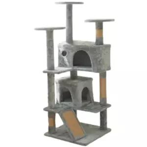 한층뚝딱 고양이 터널 숨숨집 중형 8단 캣타워 그레이 BNA