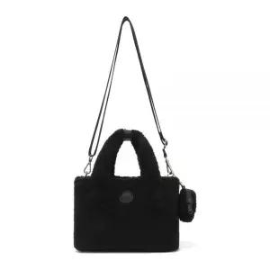 내셔널지오그래픽 뽀글이 겨울 크로스백 덤블 토트백 블랙 털가방 MNS