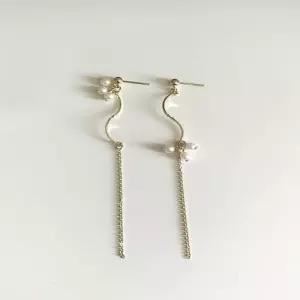 라인진주체인드롭 귀걸이