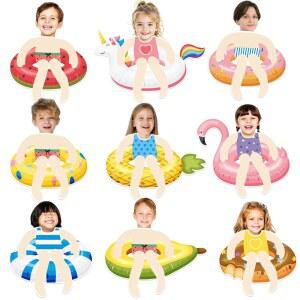 하비풀 45 PCS 여름 종이 컷아웃 DIY 공예 교실 하와이안 비치 서핑 게시판 장식 열대 벽 파티 홈용