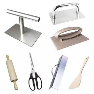 사각 호떡 누름판 부침 노상 스텐 파전 누르개 철판