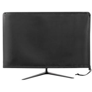 모니터 먼지 커버 헤비 듀티 안티티어 전신 보호 케이스 유니버설 25-27인치 컴퓨터 LED LCD 화면, 조절 가능한 하단 타이트 로프 블랙 -25Wx18Hx3D 포함