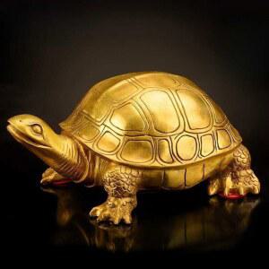 재물 장 풍 금전 황금 조각상 풍수 공예품 장식 재물운 리 인테리어 머니거북 행운 거북이