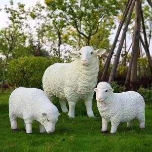 흑염소 조형물 소품 대형 서있는 조각 카페 펜션 동물