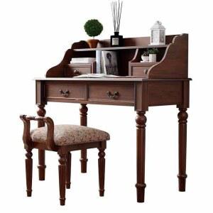 책상 침실 거실 글쓰기책상 장스탠드 필사 월넛색80cm 복고 테이블월넛