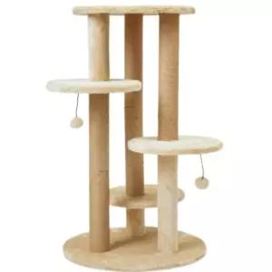 펫토리아 고양이 중형 캣타워 5단 원형 92cm 베이지 BNA
