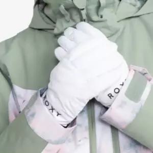 퀵실버 록시 여성 스키 5지 방수 장갑 터치 화이트 L BNA