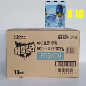 깨끗하게 에프킬라 에어로졸 무향 500ml(3개입) 10개(1box)