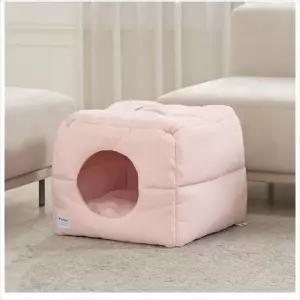 애견텐트하우스 레드퍼피 마시멜로우 하우스 스트로핑크L D18