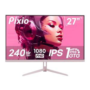 Pixio PX279 웨이브 핑크 27인치 240Hz 주사율 FHD 1080p 해상도 빠른 IPS 패널 1ms GTG 응답 시간 게이밍 모니터(어댑티브 동기화 기능 포함)