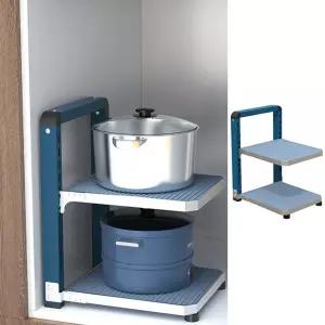 슬림선반정리대 하부장정리선반 주방선반 냄비정리대 싱크대 2단