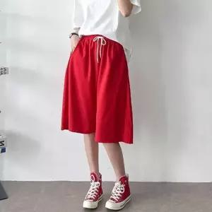 [신상오픈런]버뮤다반바지 츄리링 허리끈 바캉스 공항룩 하프팬츠 (31988324)