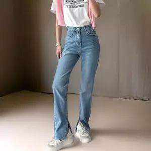 [신상오픈런]사이드슬릿 청바지 스트레이트진 하이라이즈 부츠컷팬츠 (31616497)