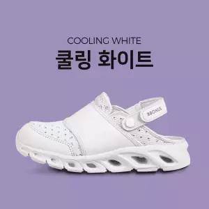 폭신폭신한착화감 쿨링 샌들 화이트 기능성 신발 슬리퍼
