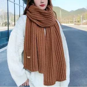 [신상오픈런]도톰한 롱머플러 니트목도리 레이어드 뜨개 (30015511)