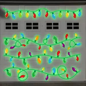 크리스마스 홈 파티룸 자동차 장식용 어두운 컬러풀 전구 마그네틱 냉장고 스티커 13Pcs의 JarThenaAMCS
