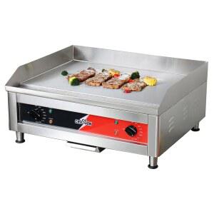 크로스온 ETL, 24인치*16인치 상업용 전기 조리대 그리들, 레스토랑용 논스틱 2/5인치 두꺼운 철 조리판 포함 플랫 탑 헤비 듀티 그리들 - 120V / 3500W, 스파툴라 보너스 제공