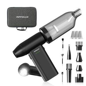 노빌리스 전기 압축 공기 더스트 미니 송풍기 무선, 컴퓨터 진공 청소기 키트 조명, 180,000 RPM 5단 핸드헬드 3인치 USB-C, PC 키보드 홈카 바비큐 그릴용