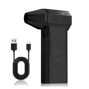 Ludfirm 압축 공기 집진기, 1300RPM 전기 3단 조절식 미니 송풍기, 컴퓨터, 키보드, 가정, 자동차 및 실외용 고속 충전식 충전기