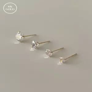 (10k gold) Diamond earrings E 132