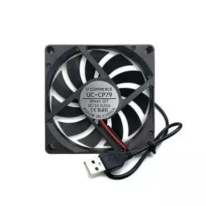 5V 80mm USB 쿨링팬 저소음 미니쿨러 환기 방열 냉각