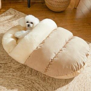 고양이집 숨숨집 사계절용 반밀폐형 개집 침낭 따뜻한 고양이 소형견 침대 개 슬리퍼